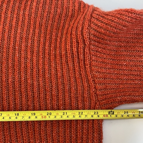 Old Navy dark rust (orange) cozy heathered rib-knit turtleneck sweater - Picture 14 of 16